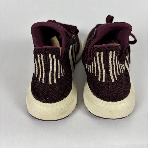 Adidas Brown and Burgundy Sneakers with Knit Upper Size 6 - Picture 4 of 6